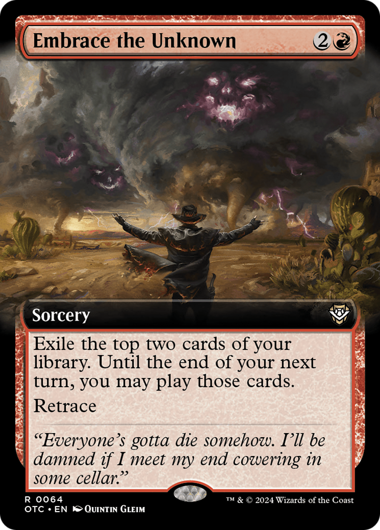 Embrace the Unknown (OTC-064) - Outlaws of Thunder Junction Commander: (Extended Art) - Premium MTG Single from Wizards of the Coast - Just $0.25! Shop now at Game Crave Tournament Store