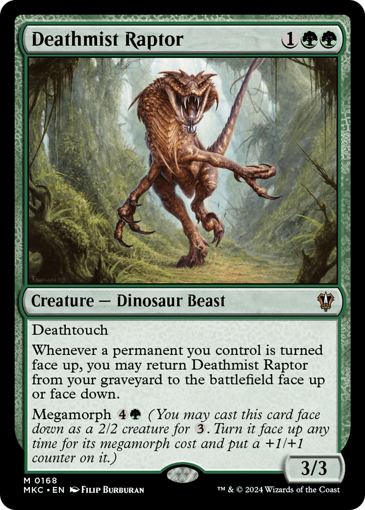 Deathmist Raptor (MKC-168) - Murders at Karlov Manor Commander - Premium MTG Single from Wizards of the Coast - Just $0.25! Shop now at Game Crave Tournament Store