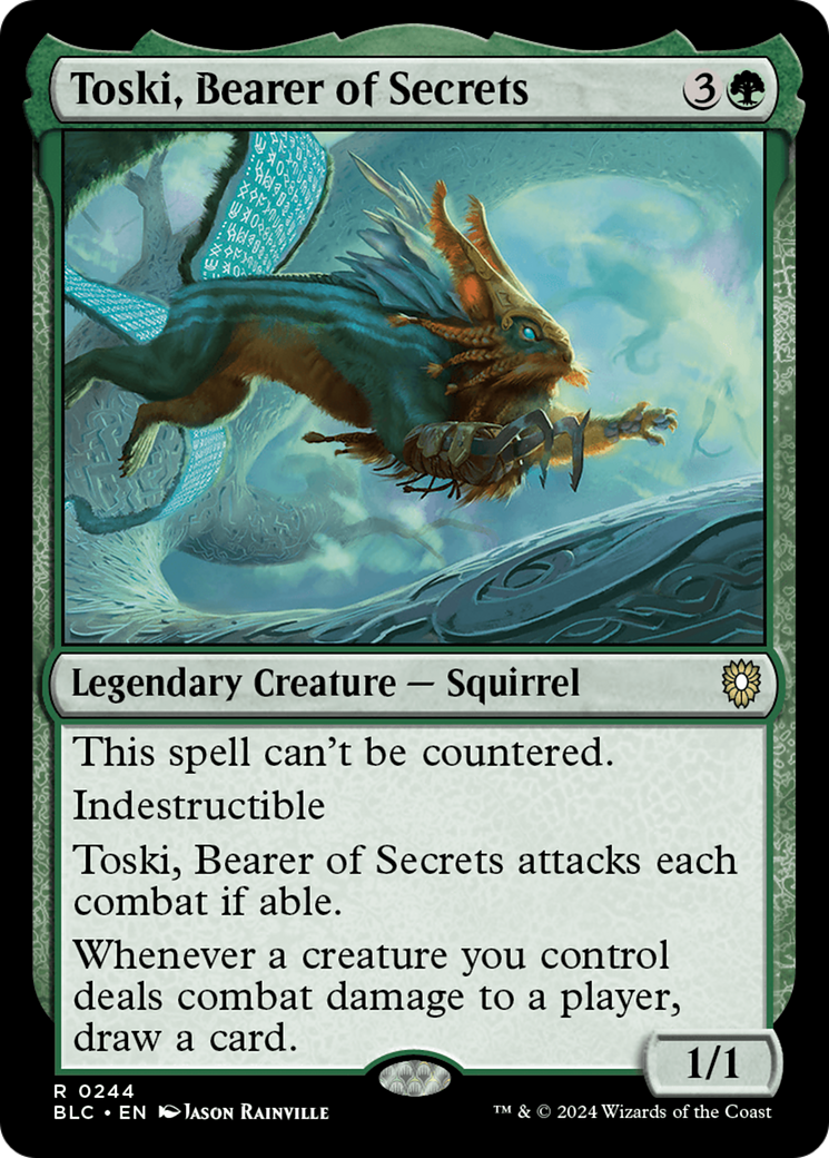 Toski, Bearer of Secrets (BLC-244) - Bloomburrow Commander - Premium MTG Single from Wizards of the Coast - Just $1.63! Shop now at Game Crave Tournament Store