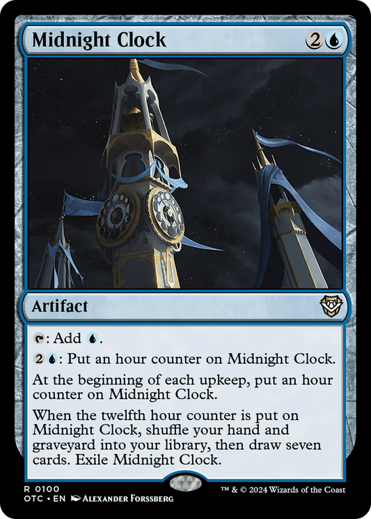 Midnight Clock (OTC-100) - Outlaws of Thunder Junction Commander - Premium MTG Single from Wizards of the Coast - Just $0.26! Shop now at Game Crave Tournament Store