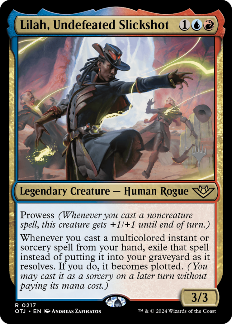 Lilah, Undefeated Slickshot (POTJ-217P) - Outlaws of Thunder Junction Promos Foil - Premium MTG Single from Wizards of the Coast - Just $0.50! Shop now at Game Crave Tournament Store