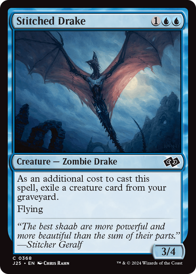 Stitched Drake (J25-368) - Foundations Jumpstart - Premium MTG Single from Wizards of the Coast - Just $0.25! Shop now at Game Crave Tournament Store