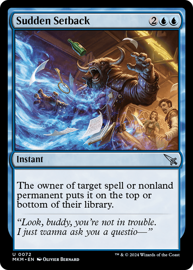 Sudden Setback (MKM-072) - Murders at Karlov Manor Foil - Premium MTG Single from Wizards of the Coast - Just $0.25! Shop now at Game Crave Tournament Store