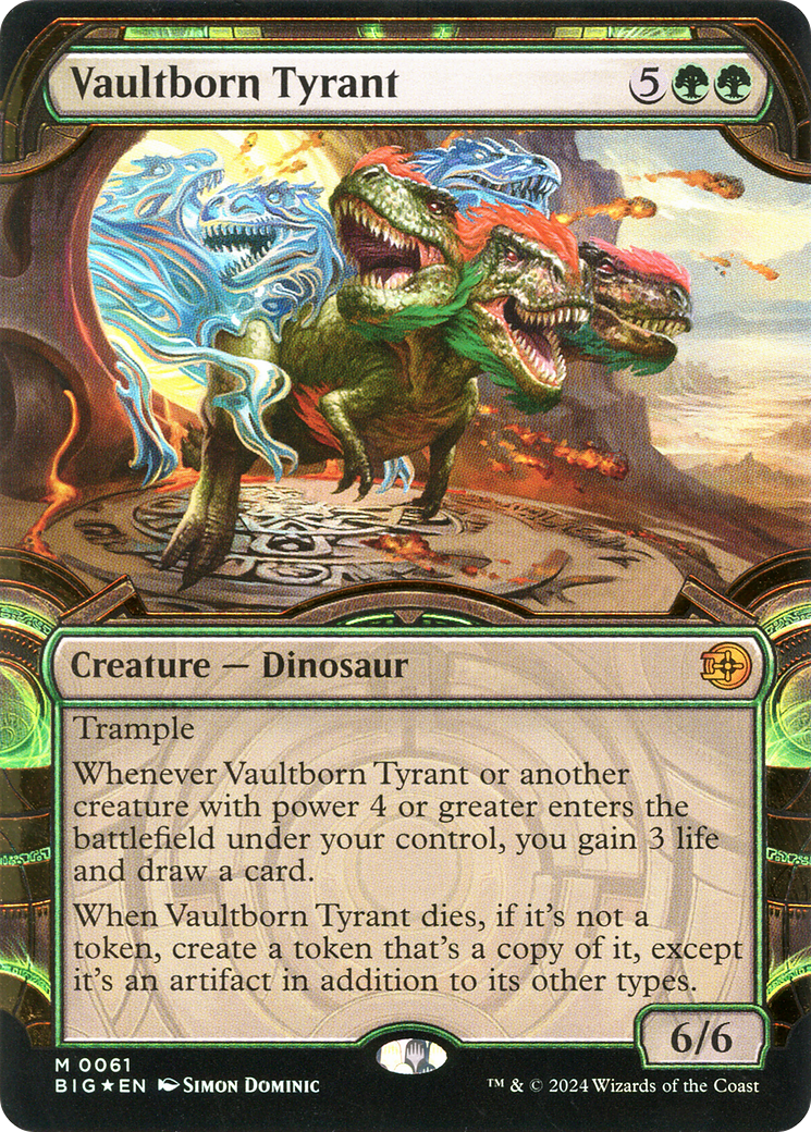 Vaultborn Tyrant (BIG-061) - The Big Score: (Showcase) (Borderless) Foil - Premium MTG Single from Wizards of the Coast - Just $114.66! Shop now at Game Crave Tournament Store