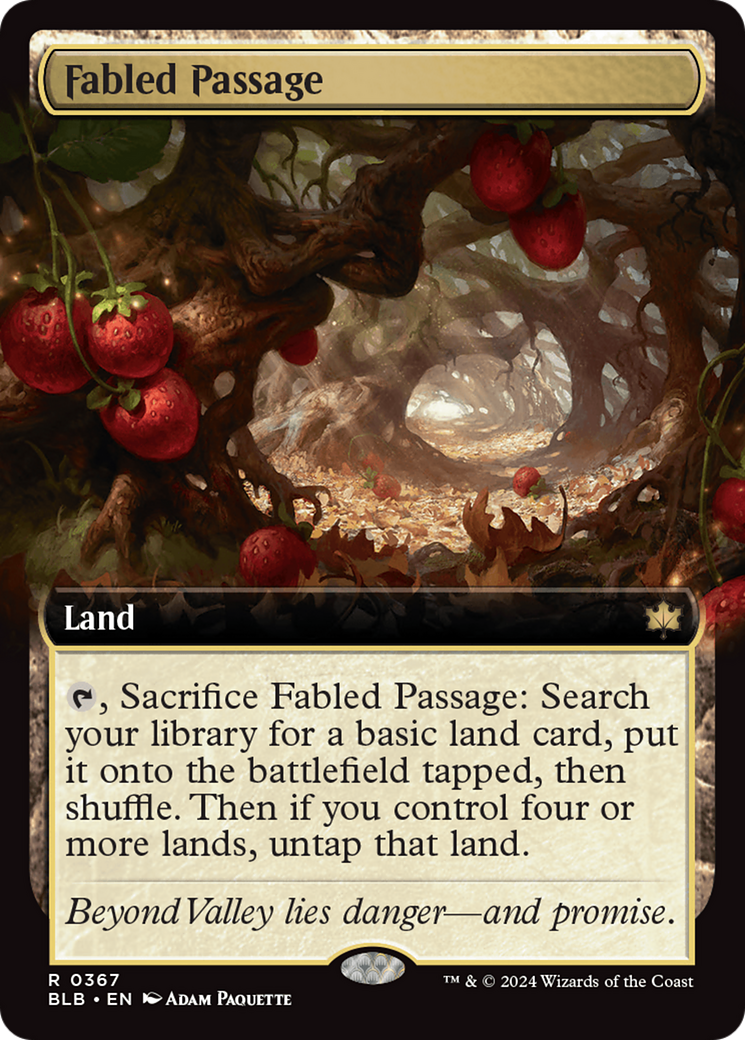 Fabled Passage (BLB-367) - Bloomburrow: (Extended Art) - Premium MTG Single from Wizards of the Coast - Just $4.22! Shop now at Game Crave Tournament Store