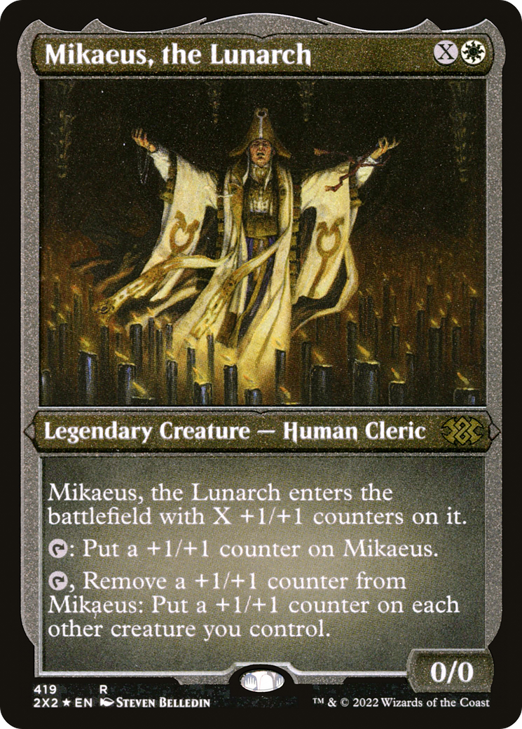 Mikaeus, the Lunarch (Foil Etched) (2X2-419) - Double Masters 2022 Foil
