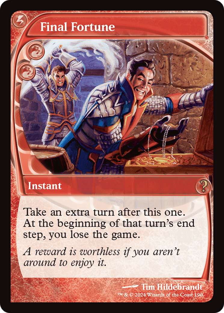 Final Fortune (MB2-190) - Mystery Booster 2 - Premium MTG Single from Wizards of the Coast - Just $6.83! Shop now at Game Crave Tournament Store
