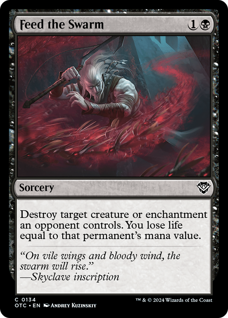 Feed the Swarm (OTC-134) - Outlaws of Thunder Junction Commander - Premium MTG Single from Wizards of the Coast - Just $0.25! Shop now at Game Crave Tournament Store