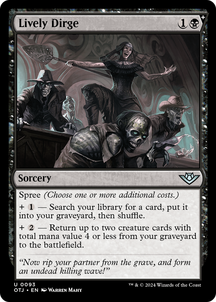 Lively Dirge (OTJ-093) - Outlaws of Thunder Junction - Premium MTG Single from Wizards of the Coast - Just $0.25! Shop now at Game Crave Tournament Store