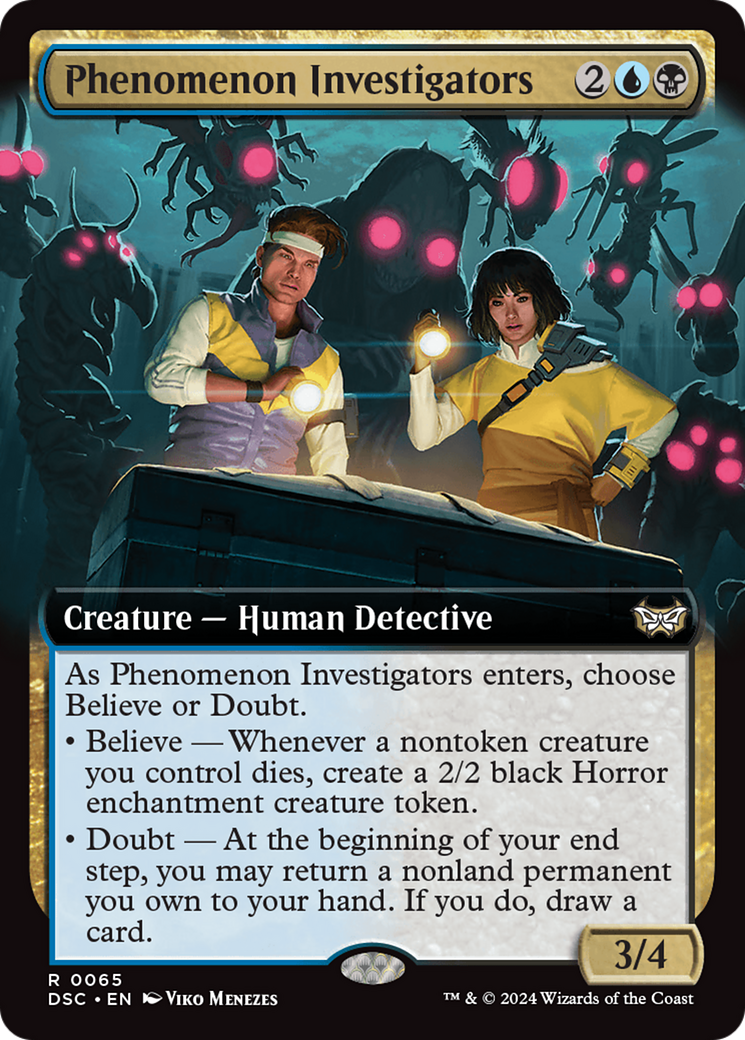 Phenomenon Investigators (DSC-065) - Duskmourn: House of Horror Commander: (Extended Art) Foil - Premium MTG Single from Wizards of the Coast - Just $0.25! Shop now at Game Crave Tournament Store