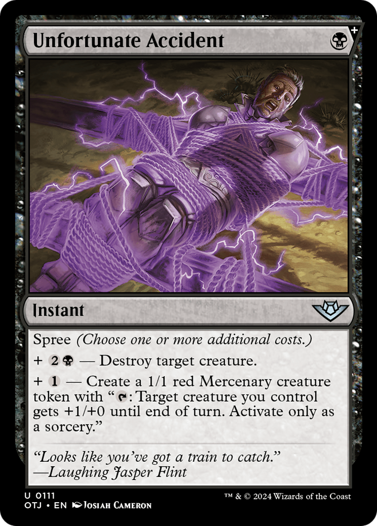 Unfortunate Accident (OTJ-111) - Outlaws of Thunder Junction - Premium MTG Single from Wizards of the Coast - Just $0.25! Shop now at Game Crave Tournament Store