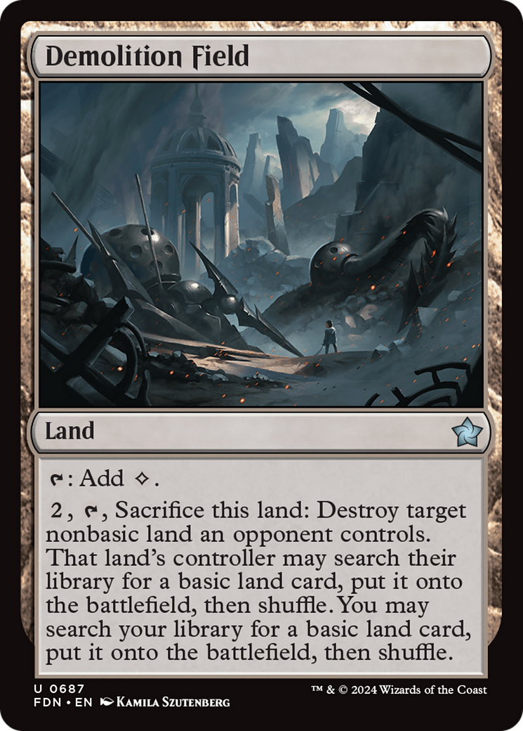 Demolition Field (FDN-687) - Foundations - Premium MTG Single from Wizards of the Coast - Just $0.47! Shop now at Game Crave Tournament Store