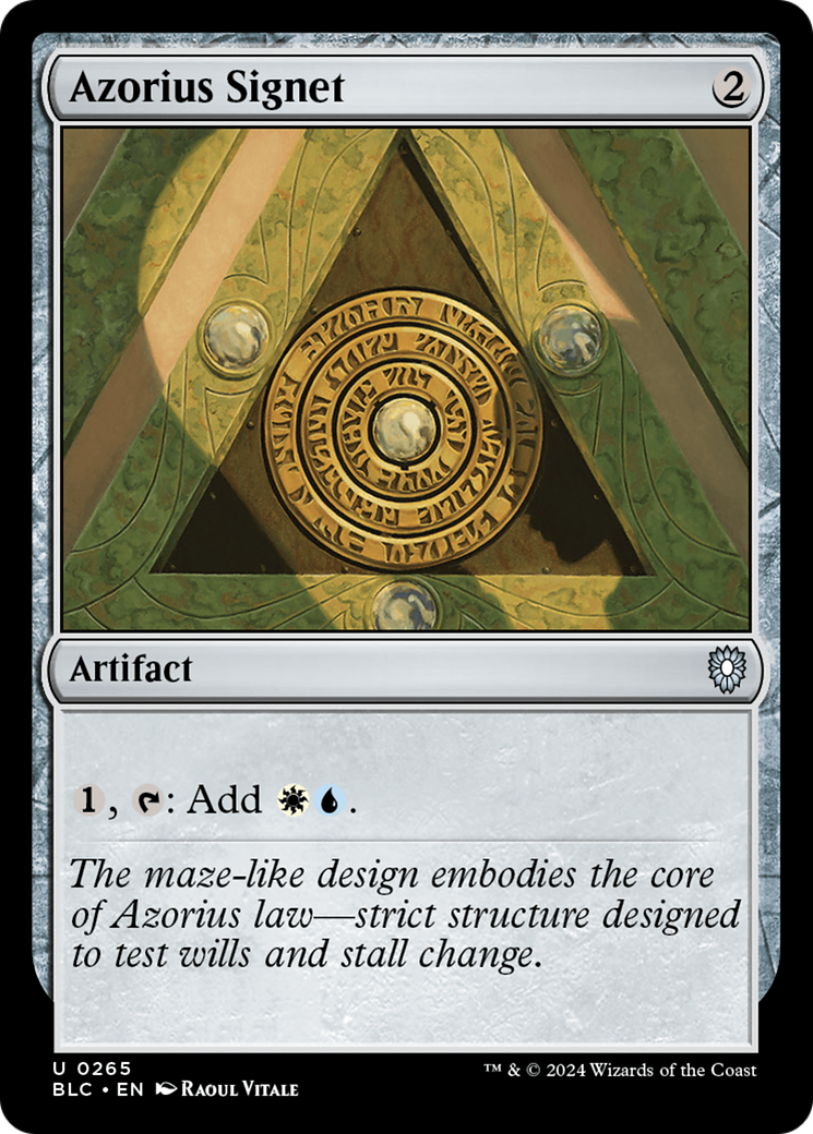 Azorius Signet (BLC-265) - Bloomburrow Commander - Premium MTG Single from Wizards of the Coast - Just $0.25! Shop now at Game Crave Tournament Store