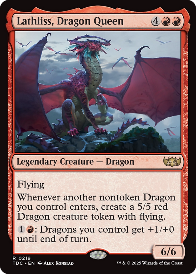 Lathliss, Dragon Queen (TDC-219) - Tarkir: Dragonstorm Commander - Premium MTG Single from Wizards of the Coast - Just $0.24! Shop now at Game Crave Tournament Store