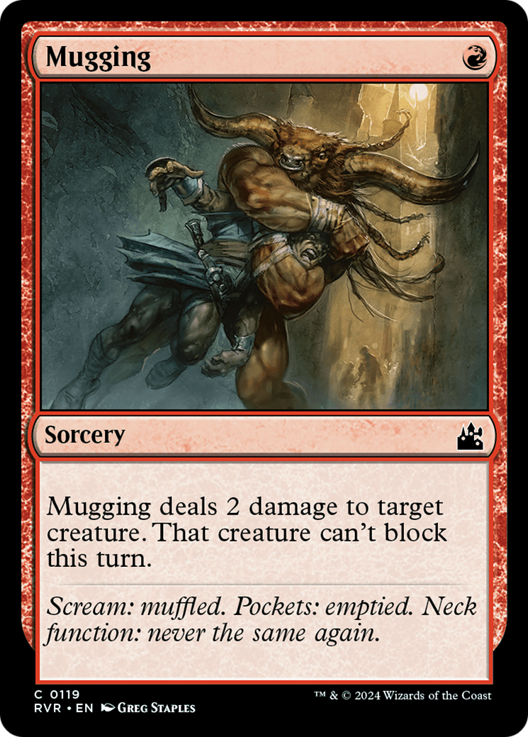 Mugging (RVR-119) - Ravnica Remastered - Premium MTG Single from Wizards of the Coast - Just $0.25! Shop now at Game Crave Tournament Store
