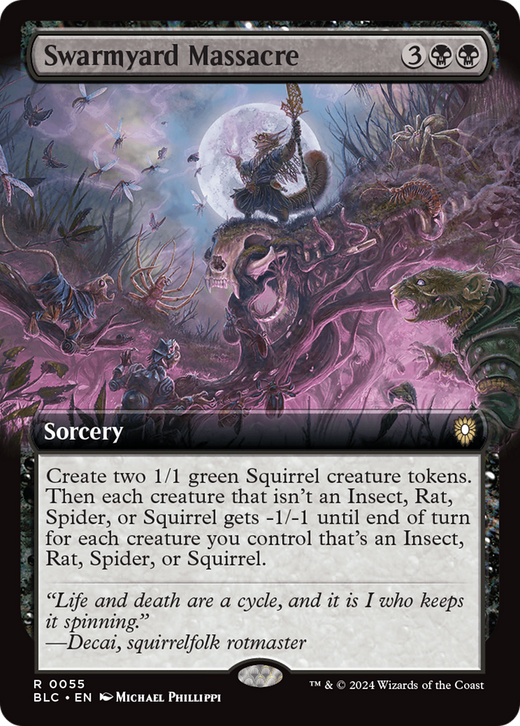 Swarmyard Massacre (BLC-055) - Bloomburrow Commander: (Extended Art) Foil - Premium MTG Single from Wizards of the Coast - Just $3.02! Shop now at Game Crave Tournament Store