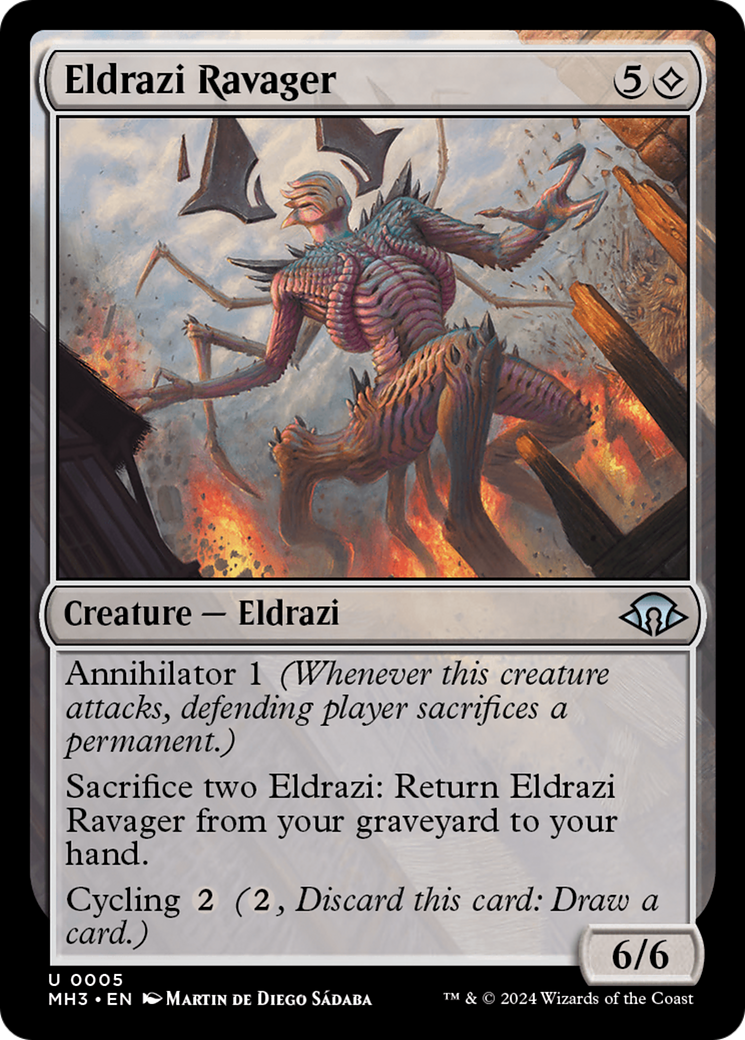 Eldrazi Ravager (MH3-005) - Modern Horizons 3 - Premium MTG Single from Wizards of the Coast - Just $0.25! Shop now at Game Crave Tournament Store