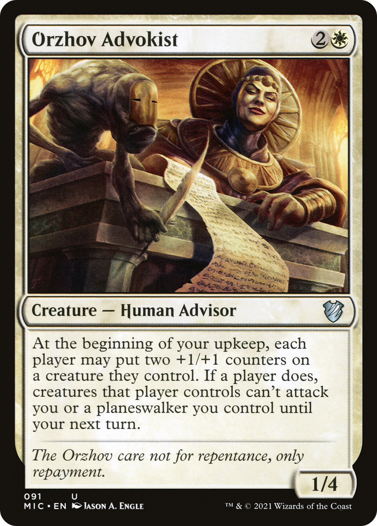 Orzhov Advokist (MIC-091) - Midnight Hunt Commander - Premium MTG Single from Wizards of the Coast - Just $0.25! Shop now at Game Crave Tournament Store