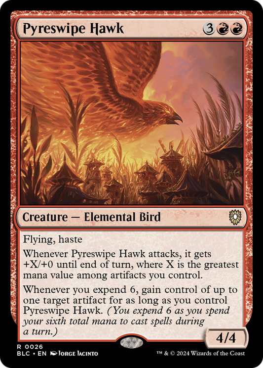 Pyreswipe Hawk (BLC-026) - Bloomburrow Commander - Premium MTG Single from Wizards of the Coast - Just $0.25! Shop now at Game Crave Tournament Store