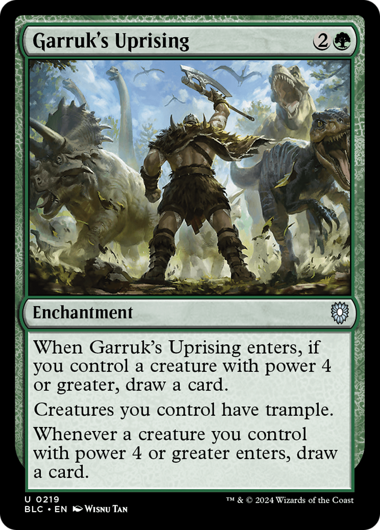 Garruk's Uprising (BLC-219) - Bloomburrow Commander - Premium MTG Single from Wizards of the Coast - Just $0.45! Shop now at Game Crave Tournament Store