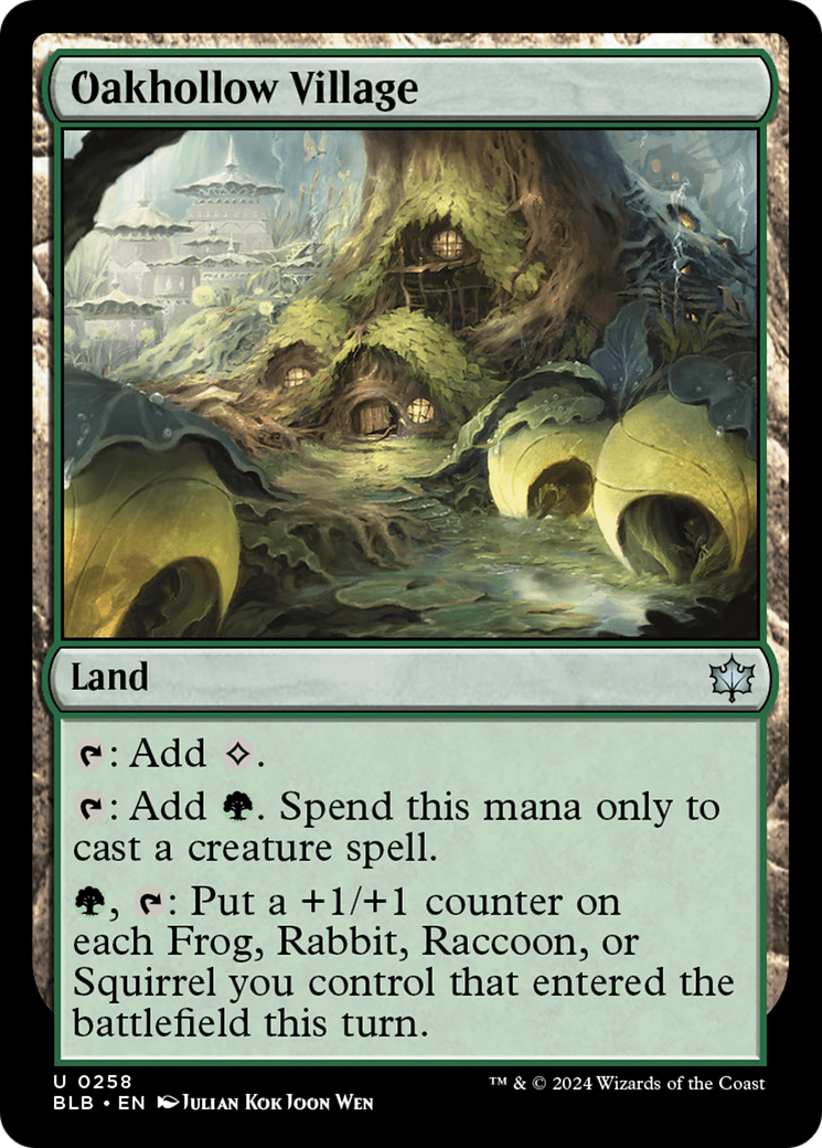 Oakhollow Village (BLB-258) - Bloomburrow Foil - Premium MTG Single from Wizards of the Coast - Just $0.26! Shop now at Game Crave Tournament Store