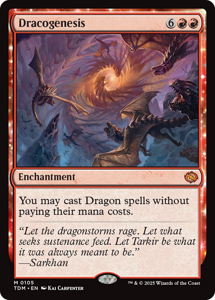 Dracogenesis (TDM-105) - Tarkir: Dragonstorm Foil - Premium MTG Single from Wizards of the Coast - Just $2.07! Shop now at Game Crave Tournament Store