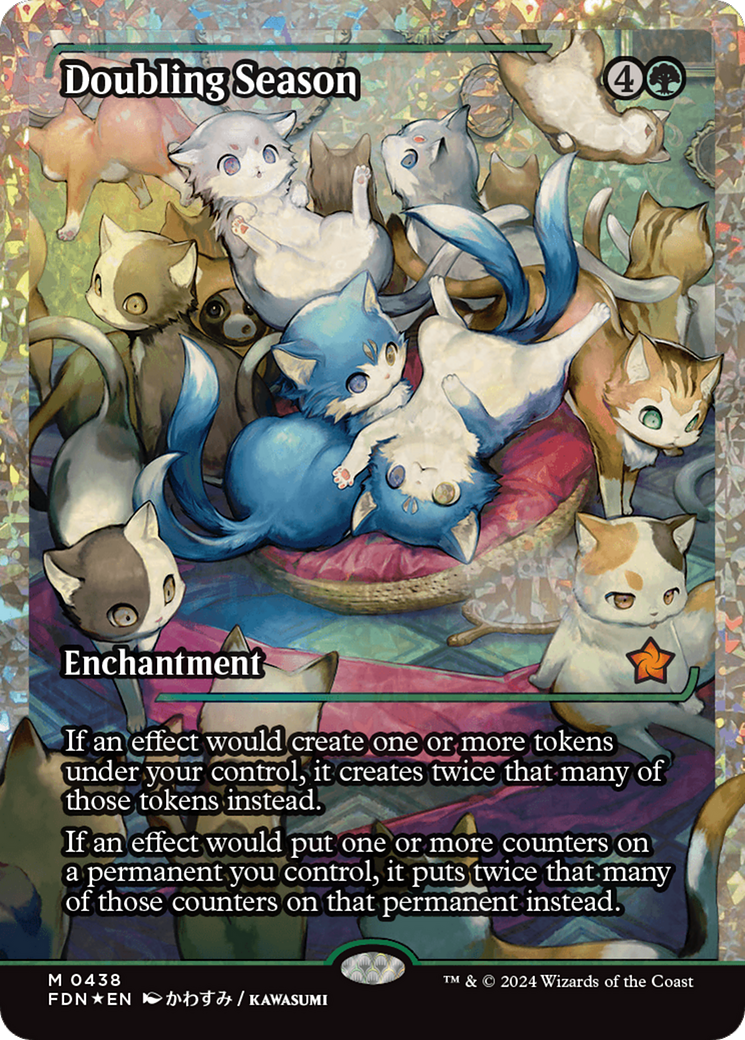 Doubling Season (FDN-438) - Foundations: (Showcase) Foil - Premium MTG Single from Wizards of the Coast - Just $399.90! Shop now at Game Crave Tournament Store