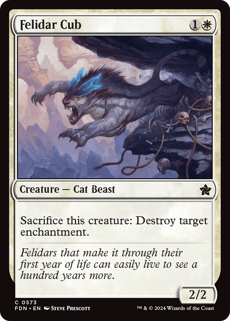 Felidar Cub (FDN-573) - Foundations - Premium MTG Single from Wizards of the Coast - Just $0.25! Shop now at Game Crave Tournament Store