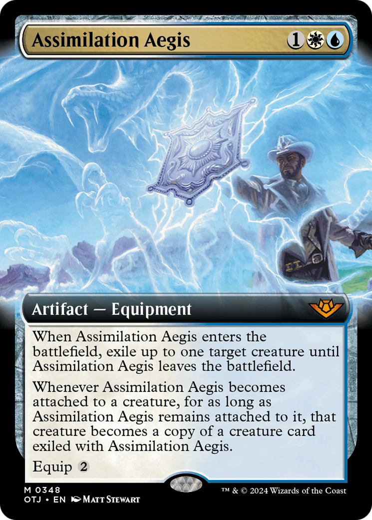 Assimilation Aegis (OTJ-348) - Outlaws of Thunder Junction: (Extended Art) Foil - Premium MTG Single from Wizards of the Coast - Just $1.41! Shop now at Game Crave Tournament Store