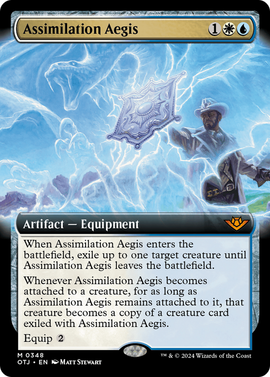 Assimilation Aegis (OTJ-348) - Outlaws of Thunder Junction: (Extended Art) Foil - Premium MTG Single from Wizards of the Coast - Just $1.41! Shop now at Game Crave Tournament Store