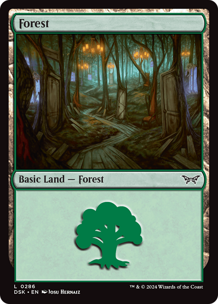 Forest (DSK-286) - Duskmourn: House of Horror Foil - Premium MTG Single from Wizards of the Coast - Just $0.25! Shop now at Game Crave Tournament Store