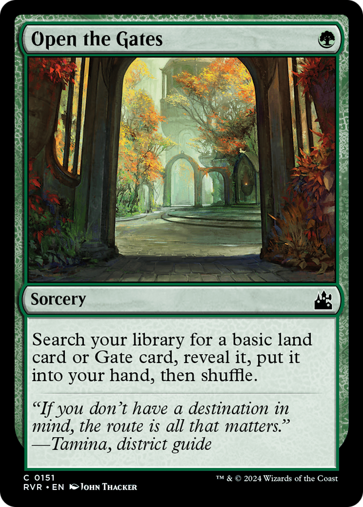Open the Gates (RVR-151) - Ravnica Remastered Foil - Premium MTG Single from Wizards of the Coast - Just $0.26! Shop now at Game Crave Tournament Store