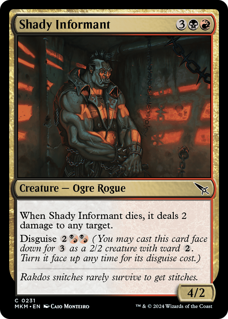 Shady Informant (MKM-231) - Murders at Karlov Manor - Premium MTG Single from Wizards of the Coast - Just $0.25! Shop now at Game Crave Tournament Store