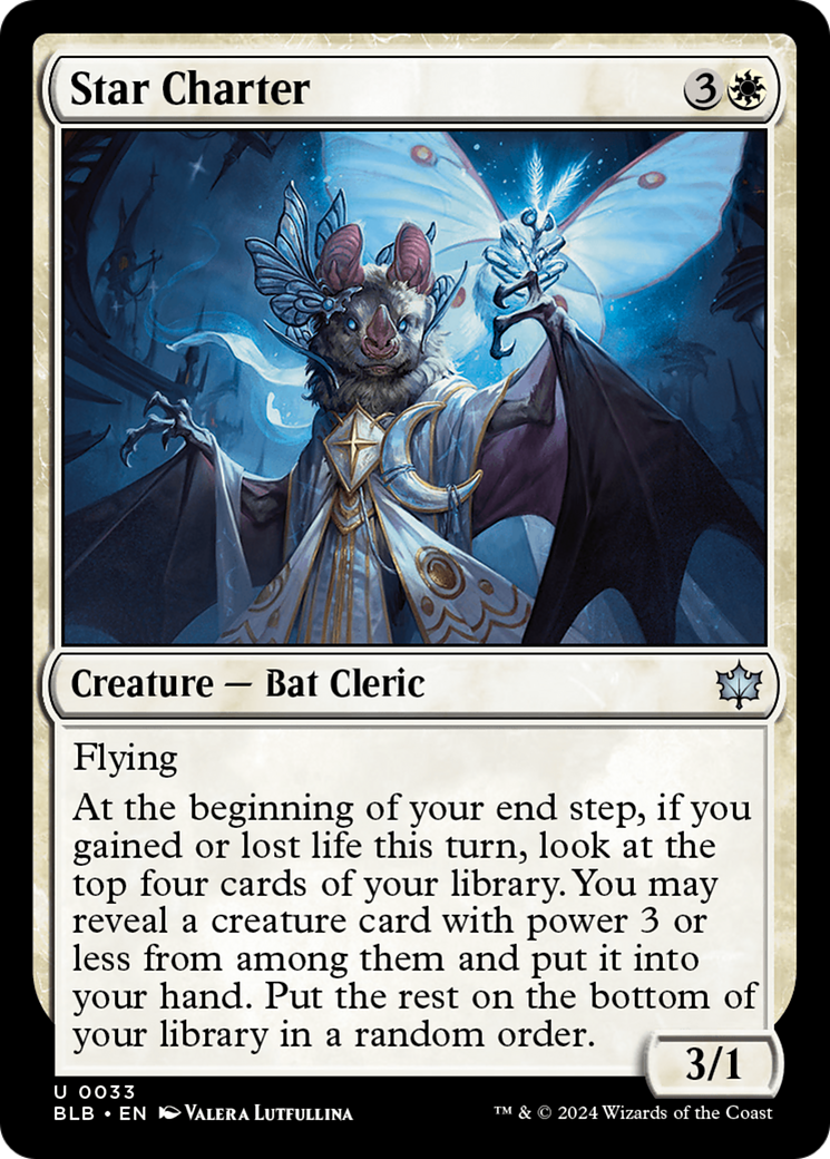 Star Charter (BLB-033) - Bloomburrow - Premium MTG Single from Wizards of the Coast - Just $0.25! Shop now at Game Crave Tournament Store