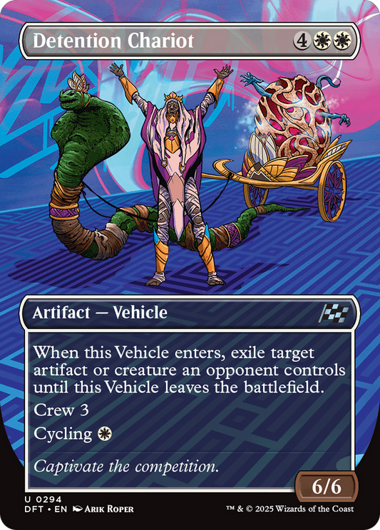 Detention Chariot (Borderless) (DFT-294) - Aetherdrift Foil - Premium MTG Single from Wizards of the Coast - Just $0.08! Shop now at Game Crave Tournament Store