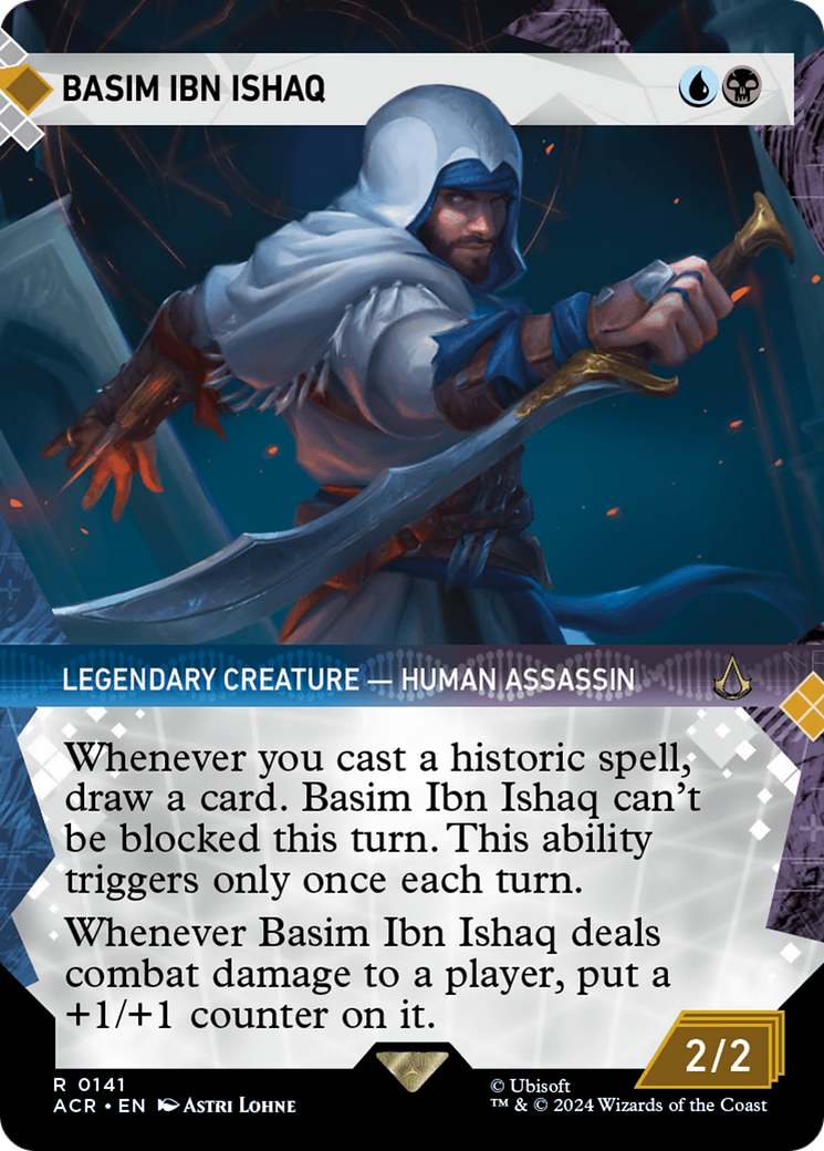Basim Ibn Ishaq (ACR-141) - Assassin's Creed: (Showcase) (Borderless) Foil - Premium MTG Single from Wizards of the Coast - Just $4.83! Shop now at Game Crave Tournament Store