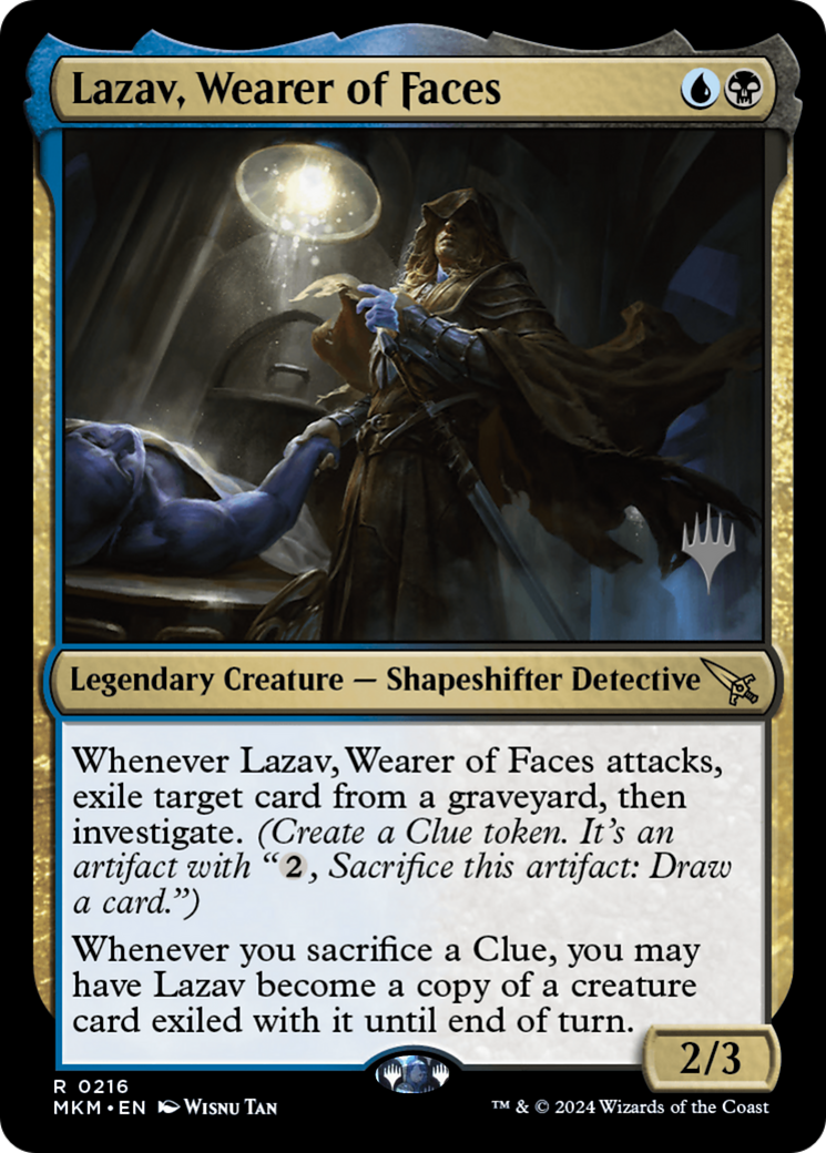Lazav, Wearer of Faces (PMKM-216P) - Murders at Karlov Manor Promos - Premium MTG Single from Wizards of the Coast - Just $0.37! Shop now at Game Crave Tournament Store