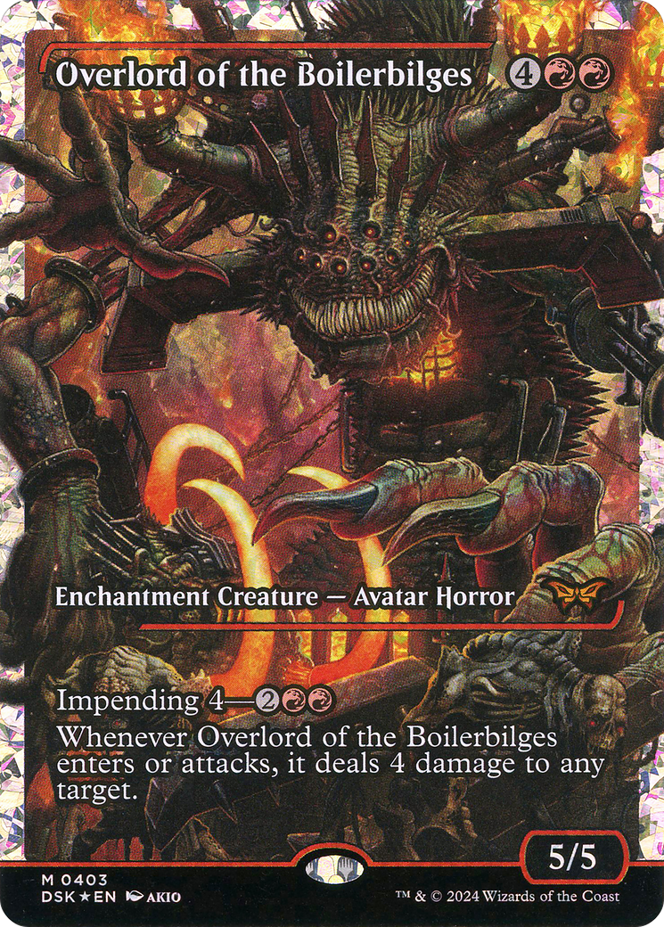 Overlord of the Boilerbilges (DSK-403) - Duskmourn: House of Horror: (Showcase) Foil - Premium MTG Single from Wizards of the Coast - Just $49.82! Shop now at Game Crave Tournament Store