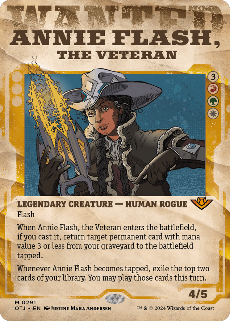 Annie Flash, the Veteran (OTJ-291) - Outlaws of Thunder Junction: (Showcase) - Premium MTG Single from Wizards of the Coast - Just $0.26! Shop now at Game Crave Tournament Store