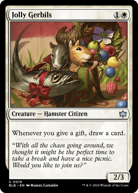 Jolly Gerbils (BLB-019) - Bloomburrow - Premium MTG Single from Wizards of the Coast - Just $0.25! Shop now at Game Crave Tournament Store