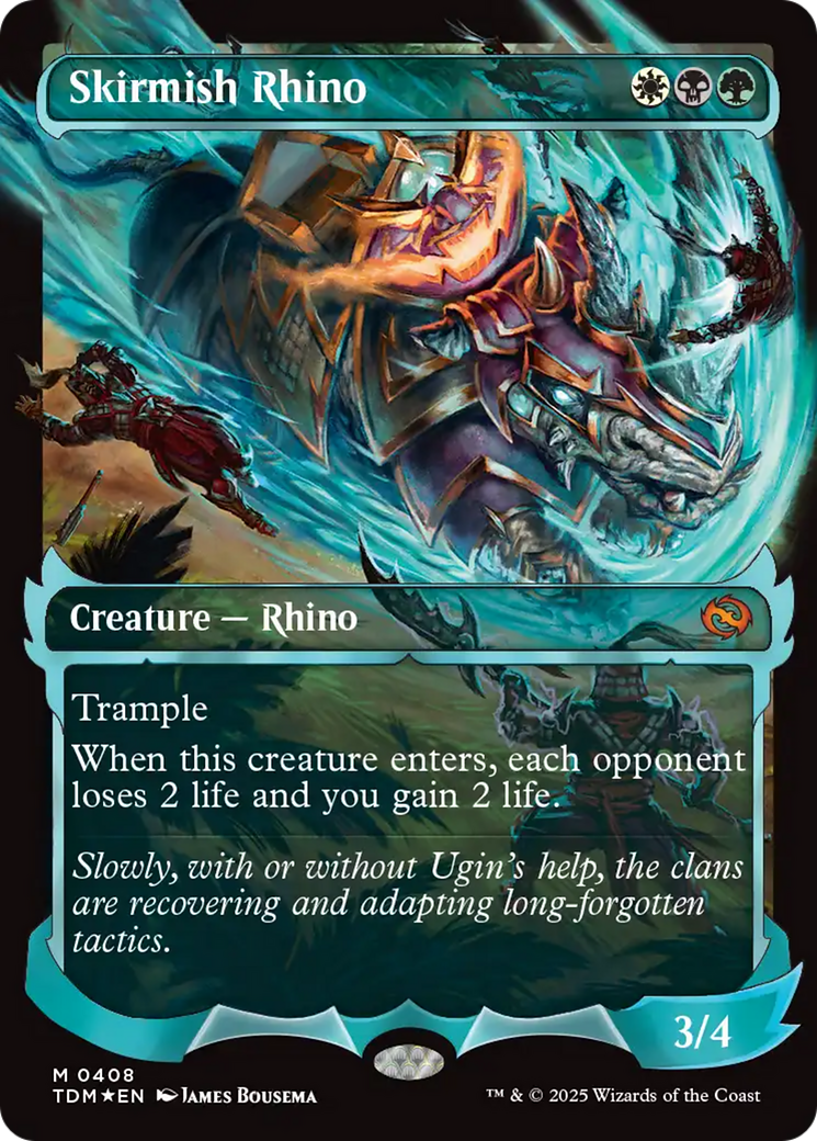 Skirmish Rhino (Showcase) (TDM-408) - Tarkir: Dragonstorm Foil - Premium MTG Single from Wizards of the Coast - Just $0.97! Shop now at Game Crave Tournament Store