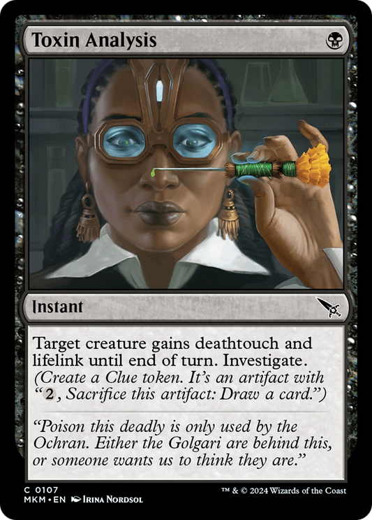 Toxin Analysis (MKM-107) - Murders at Karlov Manor - Premium MTG Single from Wizards of the Coast - Just $0.25! Shop now at Game Crave Tournament Store