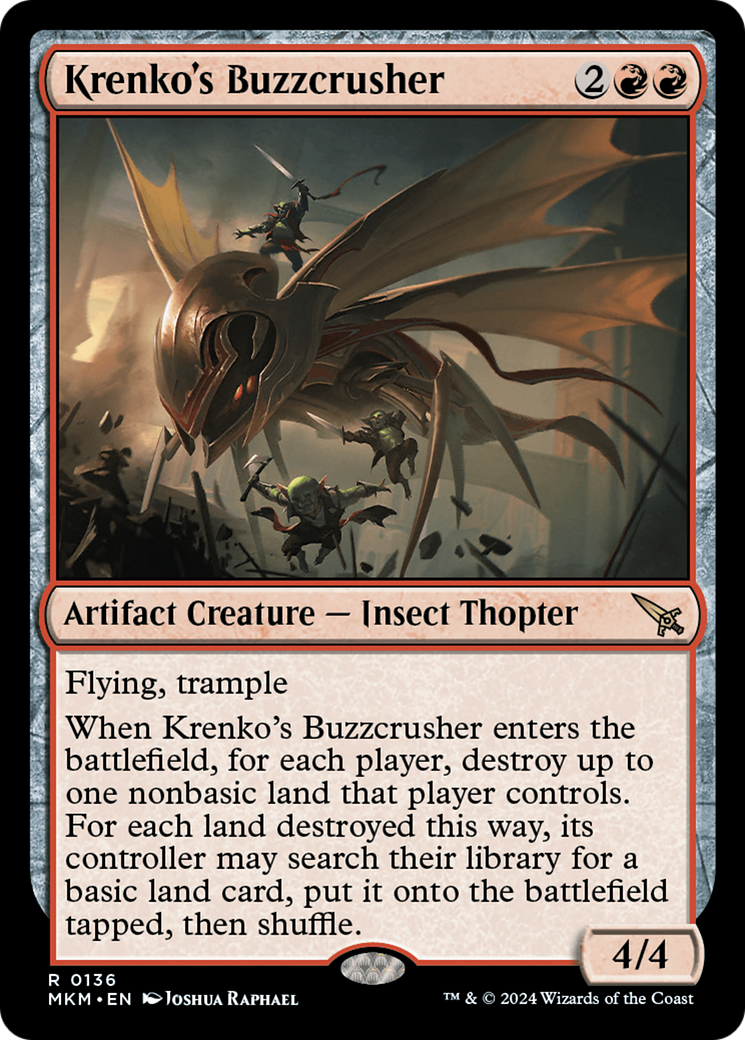 Krenko's Buzzcrusher (MKM-136) - Murders at Karlov Manor Foil - Premium MTG Single from Wizards of the Coast - Just $0.26! Shop now at Game Crave Tournament Store