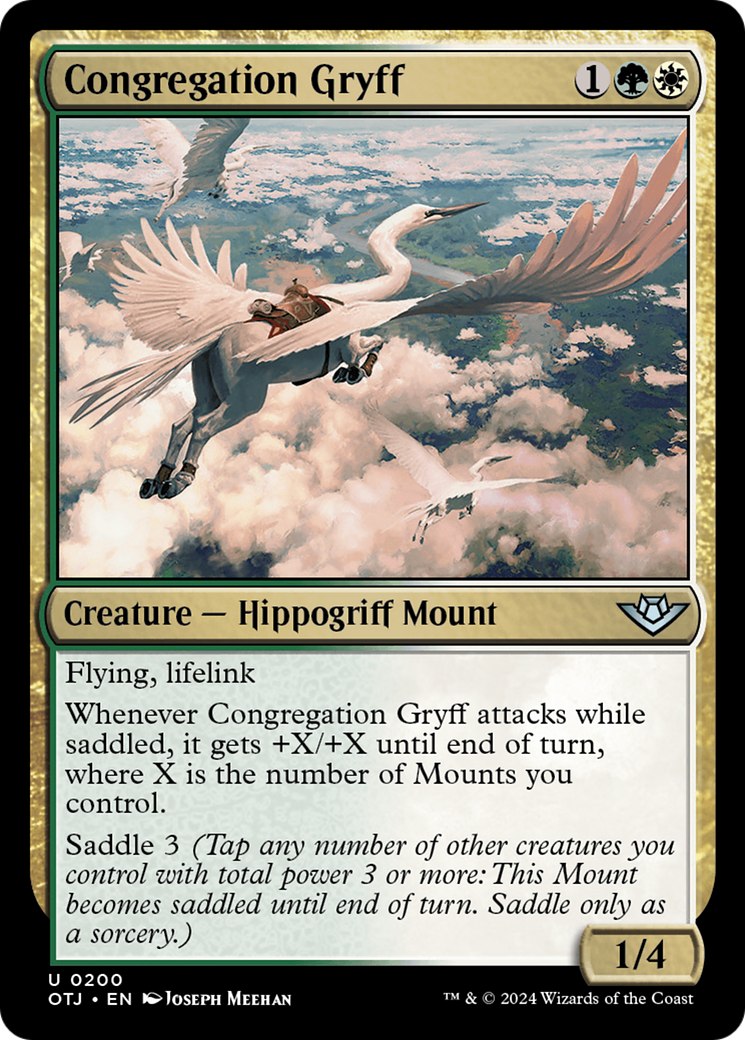 Congregation Gryff (OTJ-200) - Outlaws of Thunder Junction - Premium MTG Single from Wizards of the Coast - Just $0.25! Shop now at Game Crave Tournament Store