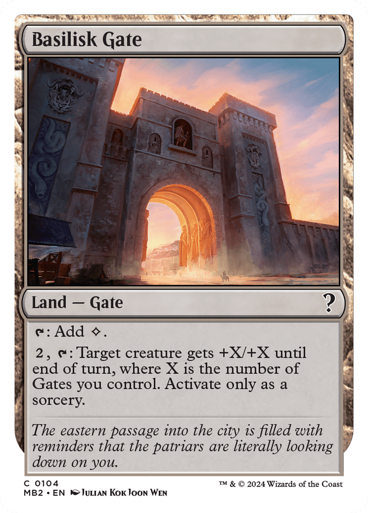 Basilisk Gate (MB2-104) - Mystery Booster 2 - Premium MTG Single from Wizards of the Coast - Just $0.26! Shop now at Game Crave Tournament Store