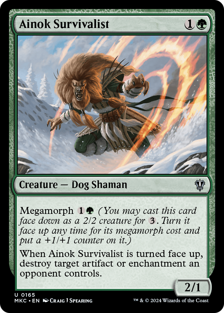Ainok Survivalist (MKC-165) - Murders at Karlov Manor Commander - Premium MTG Single from Wizards of the Coast - Just $0.25! Shop now at Game Crave Tournament Store