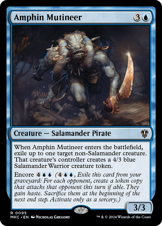 Amphin Mutineer (MKC-095) - Murders at Karlov Manor Commander - Premium MTG Single from Wizards of the Coast - Just $0.25! Shop now at Game Crave Tournament Store