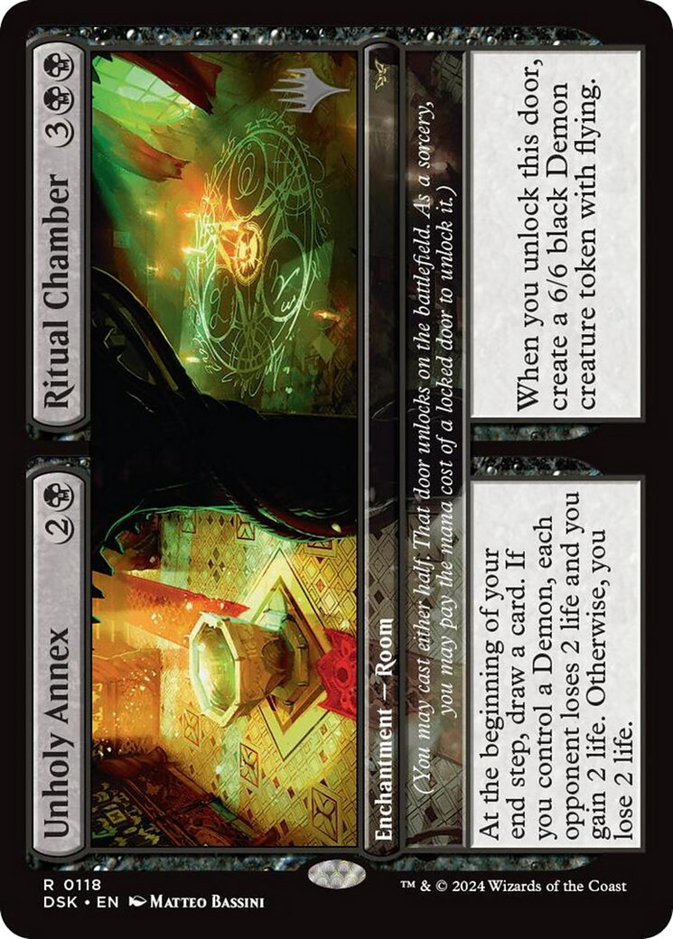 Unholy Annex // Ritual Chamber (PDSK-118P) - Duskmourn: House of Horror Promos Foil - Premium MTG Single from Wizards of the Coast - Just $3.85! Shop now at Game Crave Tournament Store