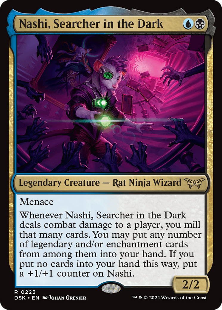 Nashi, Searcher in the Dark (DSK-223) - Duskmourn: House of Horror - Premium MTG Single from Wizards of the Coast - Just $0.25! Shop now at Game Crave Tournament Store