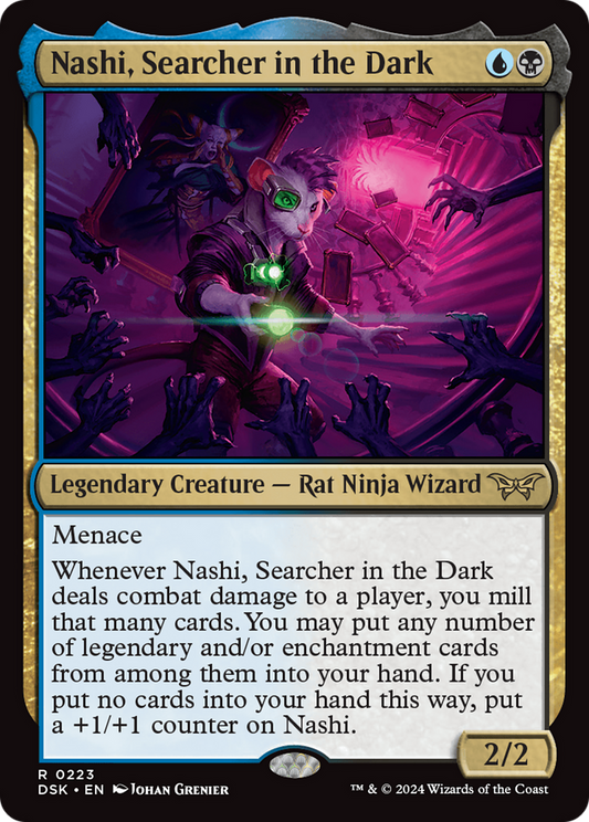 Nashi, Searcher in the Dark (DSK-223) - Duskmourn: House of Horror - Premium MTG Single from Wizards of the Coast - Just $0.25! Shop now at Game Crave Tournament Store